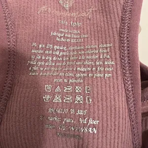 Free People Movement‎ Crop Tank Top Size XS Mauve Ribbed Athletic Athleisure thumbnail 3