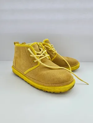UGG Neumel Canary Yellow Suede Chukka Boots - Women's Size 8 thumbnail 2