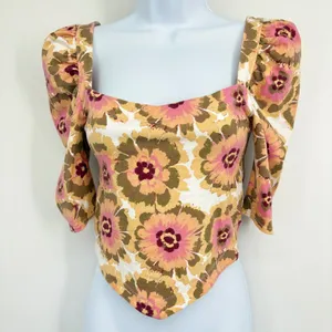 Free People Give Me More Crop Top‎ Boho XS Cottagecore Festival Coquette Hippie thumbnail 1
