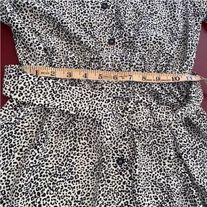Melloday Midi Dress Small Animal Print Belted Shirt Dress Career Office Work thumbnail 3