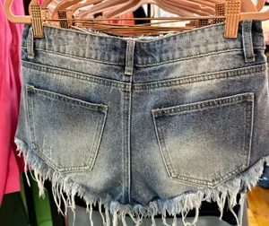 Edikted Medium Wash Jean Shorts thumbnail 7