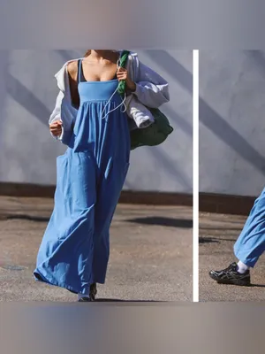 NWT Free People FP Movement Hot Shot Strappy Onesie light cobalt periwinkle - L thumbnail 5