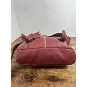 Franco Sarto Burgundy Shoulder Bag Faux Leather Zip Purse Adjustable Strap thumbnail 6