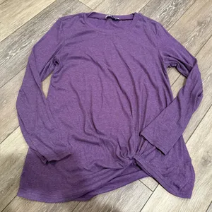 Women’s Purple Knot Front Long Sleeve Tee Size M thumbnail 1