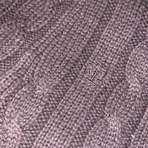 Cable knit brown Ralph Lauren sweater classic fall casual preppy designer logo thumbnail 5