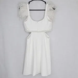 Likely‎ Taliah Feather Pearl Beaded Cut Out Mini Dress thumbnail 11