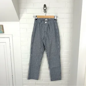 John Galt X Brandy Melville High Rise Gingham Tilden Ankle Cropped Pants Size S thumbnail 2