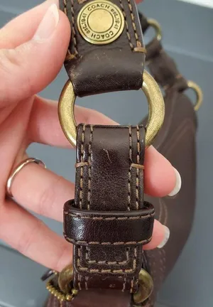 Coach Chelsea Brown Leather Turn Lock thumbnail 5