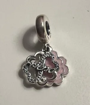 Pandora NEW Pink Friend Charm thumbnail 4