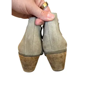 Frye Sacha Moto Ash Suede Pointed Toe Ankle Booties Womens 8.5M Tan Western Boot thumbnail 7