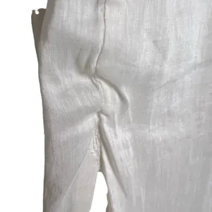 All Saints Lary White Linen Silk Shoulder Long Sleeve Slit Midi Dress Size 6 thumbnail 14