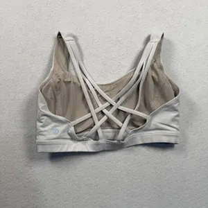 Lululemon Free To Be Serene Sports Bra Womens 8 White Strappy Back LW2AJ8S thumbnail 3