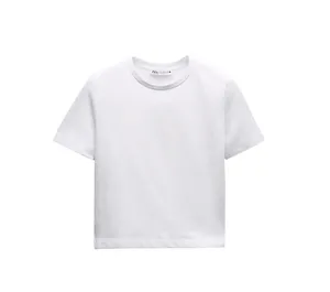 ZARA Baby Tee White Crop thumbnail 1
