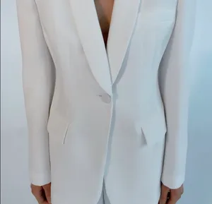 ZARA blazer white waisted tailored tuxado suit jacket thumbnail 2