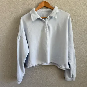Aerie Fleece of‎ Mind Cropped Polo Sweatshirt Size Medium thumbnail 3