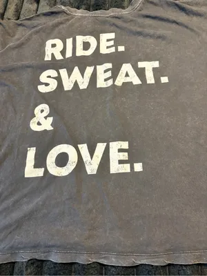 Peloton Black Short-Sleeve Crew Tee with Red Logo thumbnail 1