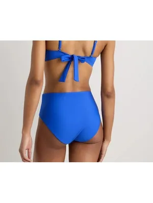 New Quince Italian High Rise Bikini Bottom Electric Blue - Size Medium thumbnail 2