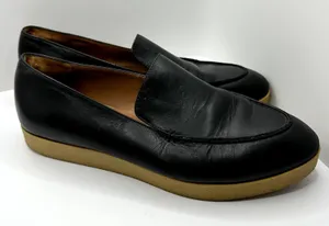& Other Stories Black‎ Leather Chunky Sole Flatform Loafers Women's 9.5 thumbnail 1