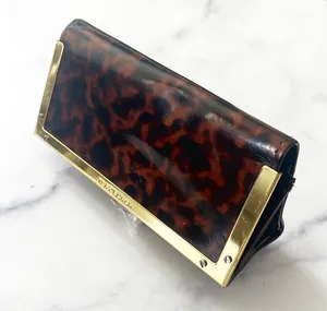 Tory Burch Tortoise Gold Tone Sunglasses Case thumbnail 1
