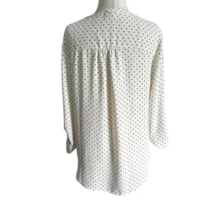 Maurices Ivory Polka Dots Top Women's Blouse Size Small | 38-11 thumbnail 2