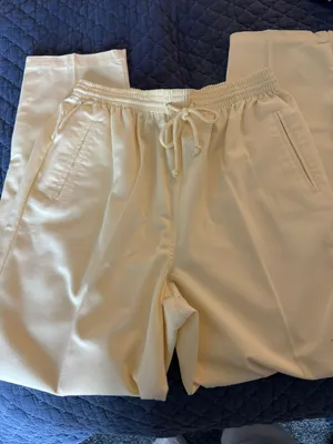 Hasting & Smith Size 12 Yellow Elastic Tie Waist Pants thumbnail 1