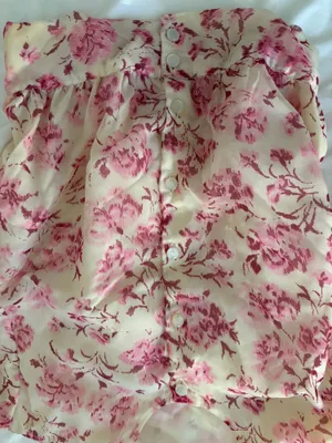 Floral button up top Pink Size M thumbnail 2