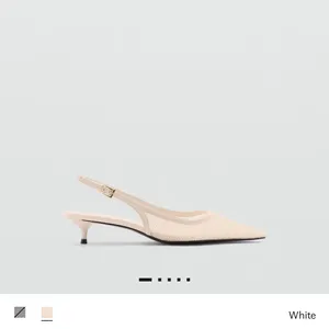 Mango NWT HEELED MESH SHOES WHITE FALL FORMAL PARTY $77 thumbnail 5