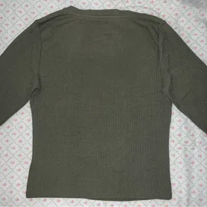 Old Navy Olive Green Ribbed Square Neck Long Sleeve Tee thumbnail 2