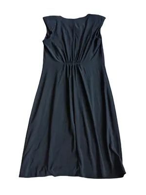 Komarov Black Ruched Cowl Neck Shift Dress Sleeveless Cocktail Medium Women's thumbnail 5