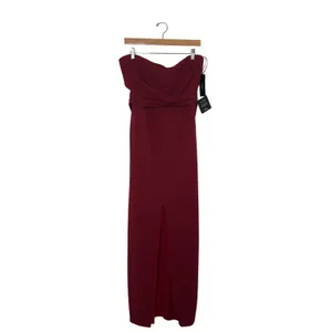 Lulus XL Own Night Berry Pink‎ Strapless Maxi Modern Evening Dress Sophisticated thumbnail 5