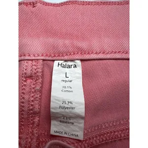 Halara Pink High Rise Tapered Jeans Size Large Stretchy Pull On Pants thumbnail 4