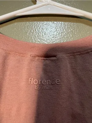 Florence by Mills Women's Sz Small Baby Shrunken Tee Mahogany Beige Brown Cotton thumbnail 6