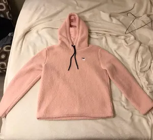 FILA Pink Fuzzy Hoodie thumbnail 1