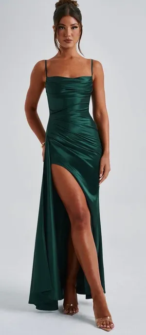 Babyboo WINONA MAXI DRESS - EMERALD Green NEW Size Medium thumbnail 1
