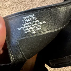 Sole Society Black Leather Moto Boots 7.5 thumbnail 6