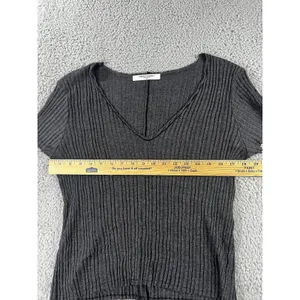 Project Social T Shirt Women Small Deep V Neck‎ Basic Capsule Lagenlook Coastal thumbnail 4