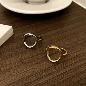 Boutique Womens‎ Yellow Gold Plated S925 Circle Ring, Adjustable thumbnail 4