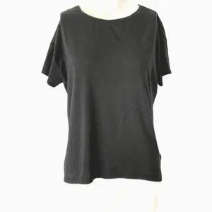 Athleta Top‎ Black plain Tee Shirt Short Sleeve XS thumbnail 2