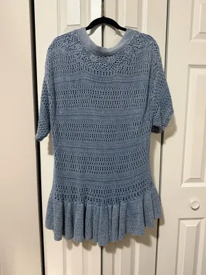 NWT New Free People Sistine Mini Dress in Blue (Size M) thumbnail 4
