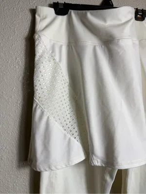 Tuckernuck Sport White‎ Eyelet 2-in-1 Tennis Skort with Capri Leggings Size M thumbnail 3