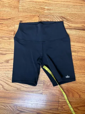 ALO Yoga Black High-Rise Bike Shorts thumbnail 3