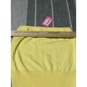 Edikted Yellow Knit Tube Top Strapless Ribbed Hem Size Small S21114-YELLOW‎ thumbnail 3