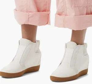 Sorel Out N About Wedge Leather Bootie, Ankle Boots White/Sea Salt, Size 8.5 NWT thumbnail 1