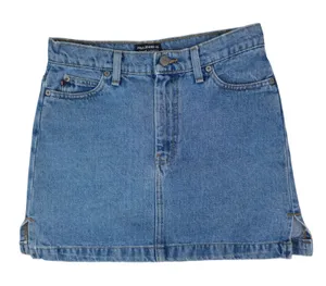 Polo Jeans Co‎ Ralph Lauren Denim Mini Skirt Womens 4 Blue Side Slit Y2K 90s thumbnail 1