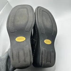 Born Black Leather Square Toe Wedge Clogs‎ Slip On Shoes Women Size 7 chunky thumbnail 4