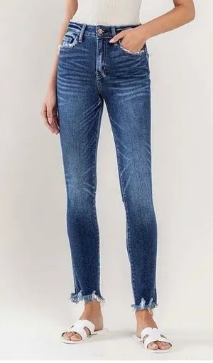 Vervet Flying Monkey Mid Rise Ankle Crop Raw Hem Skinny Jeans thumbnail 1