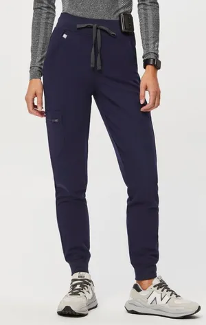 Figs Navy High Waisted Zamora Jogger Scrub Pants thumbnail 1