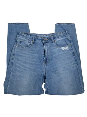 American Eagle Women's 8 Distressed High Rise Mom Jean thumbnail 4