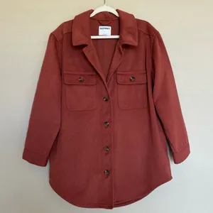 Old Navy Women’s Soft-Brushed Utility Shacket - Rust Red thumbnail 2