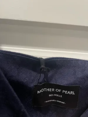 Mother of Pearl Navy Blue Camisole Top with Pearl Buttons – Adjustable Straps thumbnail 7